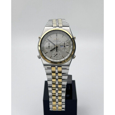 (SOLD!!) 37mm • 1987 Seiko “Speedmaster” James Bond 7a38-7080 Quartz Chronograph